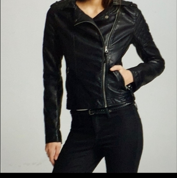 Xhilaration Jackets & Coats Xhilaration Black Faux Leather Moto